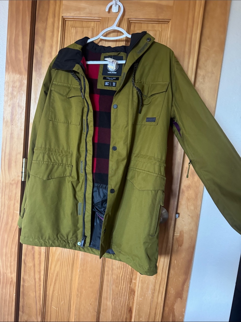 Volcom Olive Green Jacket with Hood